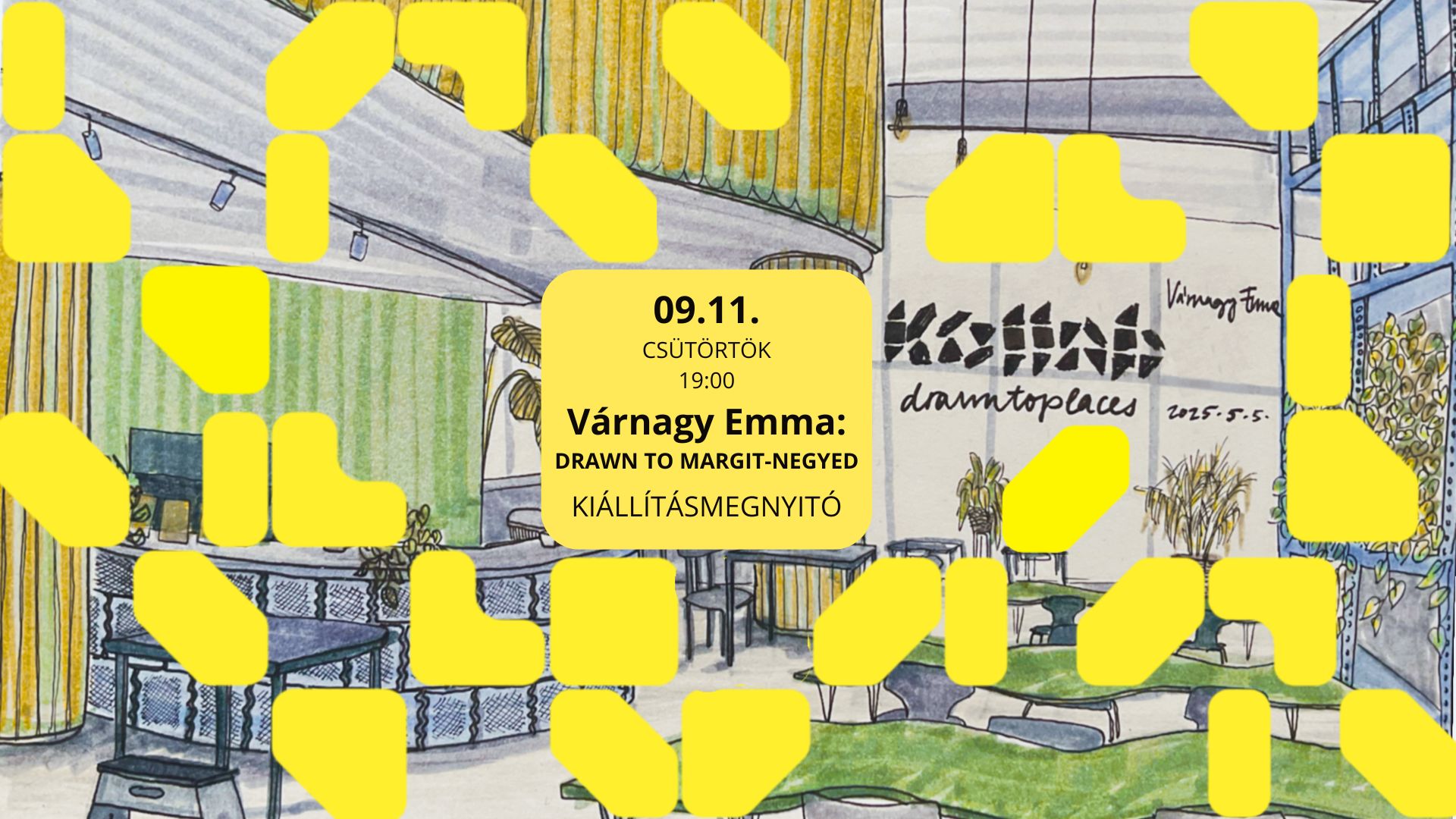 Várnagy Emma: Drawn to Margit-negyed Megnyitó szeptember 11-én